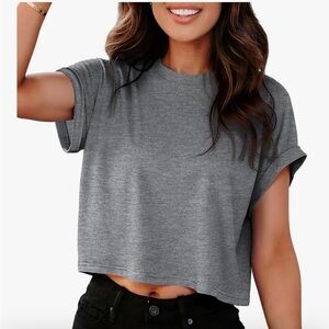 Gray Women's Casual Crop Top. Women’s size small.